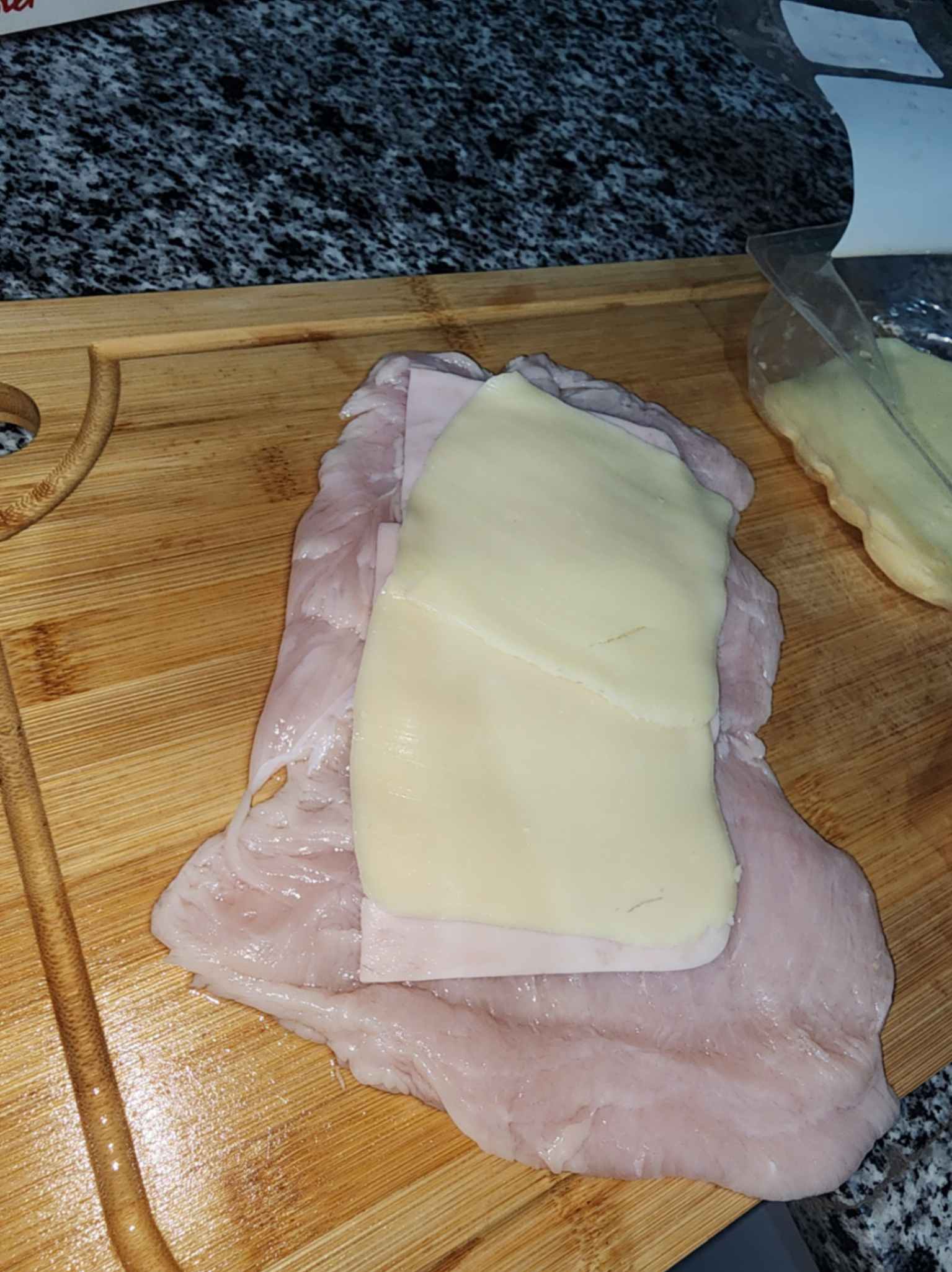 Pechuga con jamón y queso para Cordon Bleu